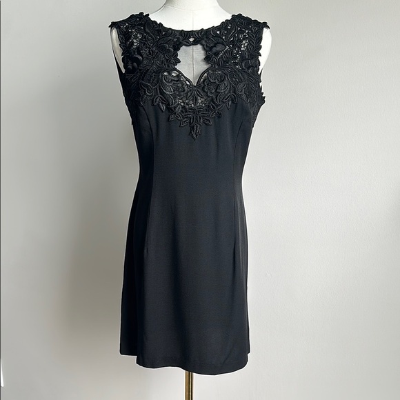 VTG Scott McClintock Women’s Black Feminine Cocktail Little Black Dress USA 6 - Picture 1 of 11